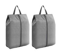 Étui à chaussures de voyage avec fermeture éclair renforcée, sac en tissu unisexe, solution de rangement adaptée pour les accessoires de camping, gris