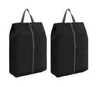 Étui à chaussures de voyage avec fermeture éclair renforcée, sac en tissu unisexe, solution de rangement adaptée pour les accessoires de camping, Noir