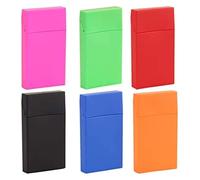 Étui à cigarettes, 6 pièces, étui à cigarettes long, boîte à cigarettes en plastique robuste, ultra-mince, anti-extrusion, résistant aux éclaboussures for hommes et femmes, peut contenir 20 cigarettes