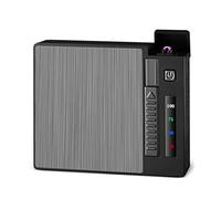 ÉTui à Cigarettes à Allumage 2 En 1: Nizirioo ÉTui à Cigarettes éLectrique à Double Arc ÉJection Automatique Avec Indicateur De Batterie NuméRique Rempli De 20 Cigarettes BoîTe à Cigarettes