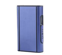 Étui à cigarettes à éjection portable, boîte à cigarettes en métal résistant à l'humidité et à la pression en alliage d'aluminium, peut contenir 10 cigarettes épaisses, accessoires pour fumeurs,Blue