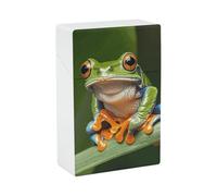 Étui à cigarettes anti-écrasement Motif grenouille d'arbre de la paix