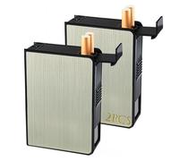 Étui à cigarettes automatique à ouverture facile for 20 cigarettes, étui rigide portable en métal, contenant à cigarettes en aluminium et ABS résistant aux chocs(Gold)