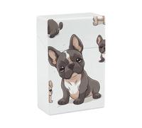 Étui à cigarettes avec motif bouledogue français - Étui à cigarettes portable et distributeurs de cigarettes durables