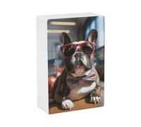 Étui à cigarettes Bouledogue français portant des lunettes de soleil, boîte à cigarettes étanche, accessoires pour fumeurs, porte-cigares pour hommes et femmes