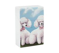 Étui à cigarettes Caniches Chiens - Étui à cigarettes petit briquet boîte de rangement élégante pour cigarettes accessoires pour homme et femme