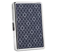 Étui à cigarettes classique et élégant en métal (16 pcs 100mm, Patch silver)