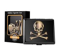 Etui à Cigarettes Classique Vintage en Métal pour Femmes et Hommes, peut contenir 18-20 Cigarettes 100mm, Porte Carte de Crédit RFID. (20pcs 100's)