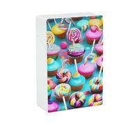 Étui à cigarettes coloré pour petits gâteaux et beignets - Boîte de rangement élégante pour cigarettes - Accessoires pour homme et femme