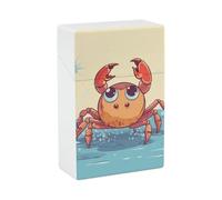 Étui à cigarettes d'été en forme de crabe de dessin animé - Petit étui de rangement pour briquet, boîte de rangement élégante pour cigarettes pour homme et femme
