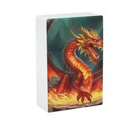 Étui à cigarettes Dragon King in Fire, étanche et résistant aux chocs, compact et durable, idéal pour les voyages et les hommes et les femmes. Design résistant aux rayures. Convient aux hommes et aux