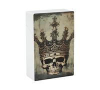 Étui à cigarettes élé en forme de crâne et de couronne, anti-compression, étanche et léger, avec pochette de rangement. Idéal comme cadeau pour hommes et femmes.