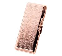 Étui à cigarettes élégant et simple en métal pour homme et femme pouvant contenir 10 cigarettes de 100 mm (10 pcs 100mm Rose)