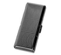 Étui à cigarettes élégant et simple en métal pour homme et femme pouvant contenir des cigarettes de 10 100 mm (10 pcs 100mm, Gun black)