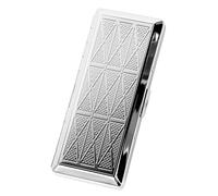 Étui à cigarettes élégant et simple en métal pour homme et femme pouvant contenir des cigarettes de 10 100 mm (10 pcs 100mm, Light silver)