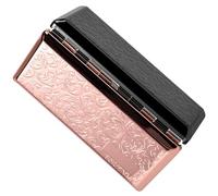 Étui à cigarettes élégant et tendance en métal couleur canard mandarin, peut contenir 10 pièces de 100 (10 pièces, rose + noir)