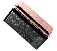 Étui à cigarettes élégant et tendance en métal de couleur canard mandarine, peut contenir 10 pièces de 100 (10 pièces, noir + rose)