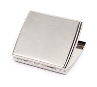 Étui à cigarettes en acier inoxydable brossé - Peut contenir 20 cigarettes.