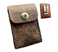 Étui à cigarettes en cuir avec passant de ceinture, pochette de voyage portable for hommes et femmes, rangement extérieur polyvalent for la randonnée, le vélo et l'utilisation quotidienne(6)