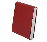 Étui à cigarettes en cuir PU Tenue de métal en métal 10 Étui de rangement pour porte-cigarette avec porte-cigarette Support en métal pour boîtier mince(rouge)