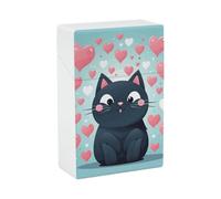 Étui à cigarettes en forme de chat en forme de cœur - Boîte à cigarettes portable légère pour voyage - Boîte de rangement en plastique étanche pour 20 cigarettes