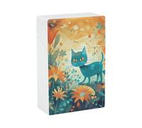 Étui à cigarettes en forme de chat et de fleur - Petit étui de rangement pour briquet - Boîte de rangement élégante pour cigarettes - Accessoires pour homme et femme