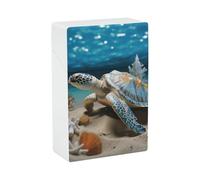Étui à cigarettes en forme de coquillage, d'étoile de mer ou de tortue, capacité de 20 cigarettes, fermeture à ressort facile d'une seule main, boîte à cigarettes de voyage en plastique pour hommes et