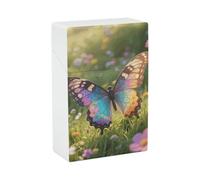 Étui à cigarettes en forme de papillon coloré - Petit étui de rangement pour briquet, boîte de rangement élégante pour cigarettes pour homme et femme