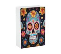Étui à cigarettes en forme de tête de mort mexicaine, étanche, capacité 20 cigarettes - Fermeture à ressort facile, ouverture d'une seule main, pour femmes et hommes