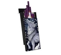 Étui à cigarettes en métal avec couvercle coulissant - peut contenir 14 à 20 cigarettes, résistant à l'humidité et aux chocs, idéal for ranger cartes, argent et pièce d'identité.(Dog,S)