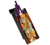 Étui à cigarettes en métal avec couvercle coulissant, porte-cigarettes fin et résistant, capacité 14-20 cigarettes, étanche et antichoc, organiseur compact pour cartes(Tiger,M)
