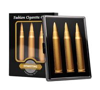 Étui à cigarettes en métal, élégant et portable, en forme de balle, pouvant contenir 9 cigarettes de 100 mm. (9pcs 100's)