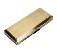 Étui à cigarettes en métal élégant, tendance et minimaliste - Peut contenir 10 cigarettes de 100 mm - Parfait pour les femmes - Design en métal léger et durable (10 pièces, 100 mm, bronze)