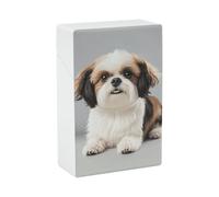 Étui à cigarettes en plastique à motif Shih Tzu, étanche, pour 20 cigarettes King Size, résistant aux chocs, accessoire pour fumeurs et fumeuses.