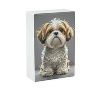 Étui à cigarettes en plastique à motif Shih Tzu, étanche, pour 20 cigarettes King Size, résistant aux chocs, accessoire pour fumeurs et fumeuses.