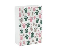 Étui à cigarettes en plastique avec motif patte ludique, capacité de 20 cigarettes, étanche - Fermeture à ressort facile d'une seule main - Convient aux femmes et aux hommes