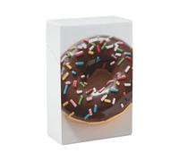 Étui à cigarettes en plastique en forme de donut au chocolat, étanche, pour 20 cigarettes King Size, résistant aux chocs, accessoire pour fumeurs et fumeuses.