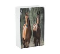 Étui à cigarettes en plastique étanche avec motif chevaux - Boîte à cigarettes rétro - Accessoires pour fumer - Cadeau idéal pour fumeur - Capacité de 20