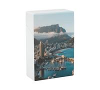 Étui à cigarettes en plastique étanche avec vue sur la ville du Cap, étui à cigarettes vintage pour hommes et femmes, petit porte-cigarettes amusant pour format standard 85 mm, capacité de 20 cigare
