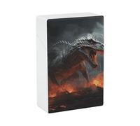Étui à cigarettes en plastique Red Magma Flying Dragons, étanche et rigide, personnalisable et léger. Cadeau original pour papa ou mari.