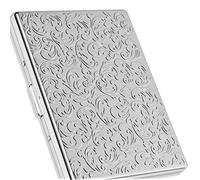 Etui à cigarettes épais 10 100 cigarettes homme femme simple face (argent)
