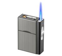 Étui à Cigarettes et Briquet Tempête Avec Chargement USB - Pour 20 Fûts - Pour Bougies, Cuisine (Vendu Sans Gaz)