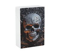 Étui à cigarettes étanche - Capacité de 20 cigarettes King Size Cool Skull Graphics Cigarette Holder Case Portable Smoking Accessories pour homme/femme