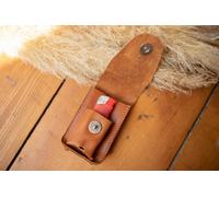 Etui à cigarettes - Gusti Cuir studio "Milan" blague à tabac vintage pochette à cigarettes rétro homme femme cuir de buffle marron clair 2T20-22-5