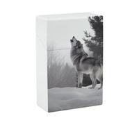 Étui à cigarettes Howling Wolf pour hommes et femmes, étui à cigarettes à rabat, boîte en plastique, accessoires pour fumeurs, boîte de rangement pour cigarettes