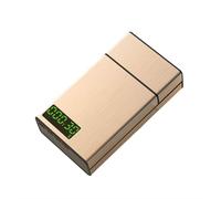 Étui à cigarettes intelligent, aide à l'abandon du tabac, minuterie et étui de verrouillage en alliage d'aluminium, 20 cigarettes fines,Gold