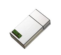 Étui à cigarettes intelligent, aide à l'abandon du tabac, minuterie et étui de verrouillage en alliage d'aluminium, 20 cigarettes fines,Silver