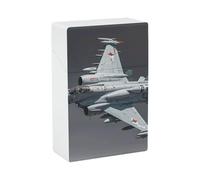 Étui à cigarettes Jet Fighter - Étanche et résistant à l'écrasement pour 20 cigarettes King Size - Boîte de voyage portable de poche pour homme et femme