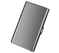 Étui à cigarettes léger et portable pour homme et femme, peut contenir 12 cigarettes/cartes bancaires (100 mm), design élégant et généreux (12 pièces, 100 mm, noir perle)