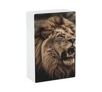 Étui à cigarettes Lion en colère, format King Size (85 mm), capacité de 20 cigarettes, léger et étanche, pour hommes et femmes. Ouverture par simple pression. Accessoire amusant pour sac à main.